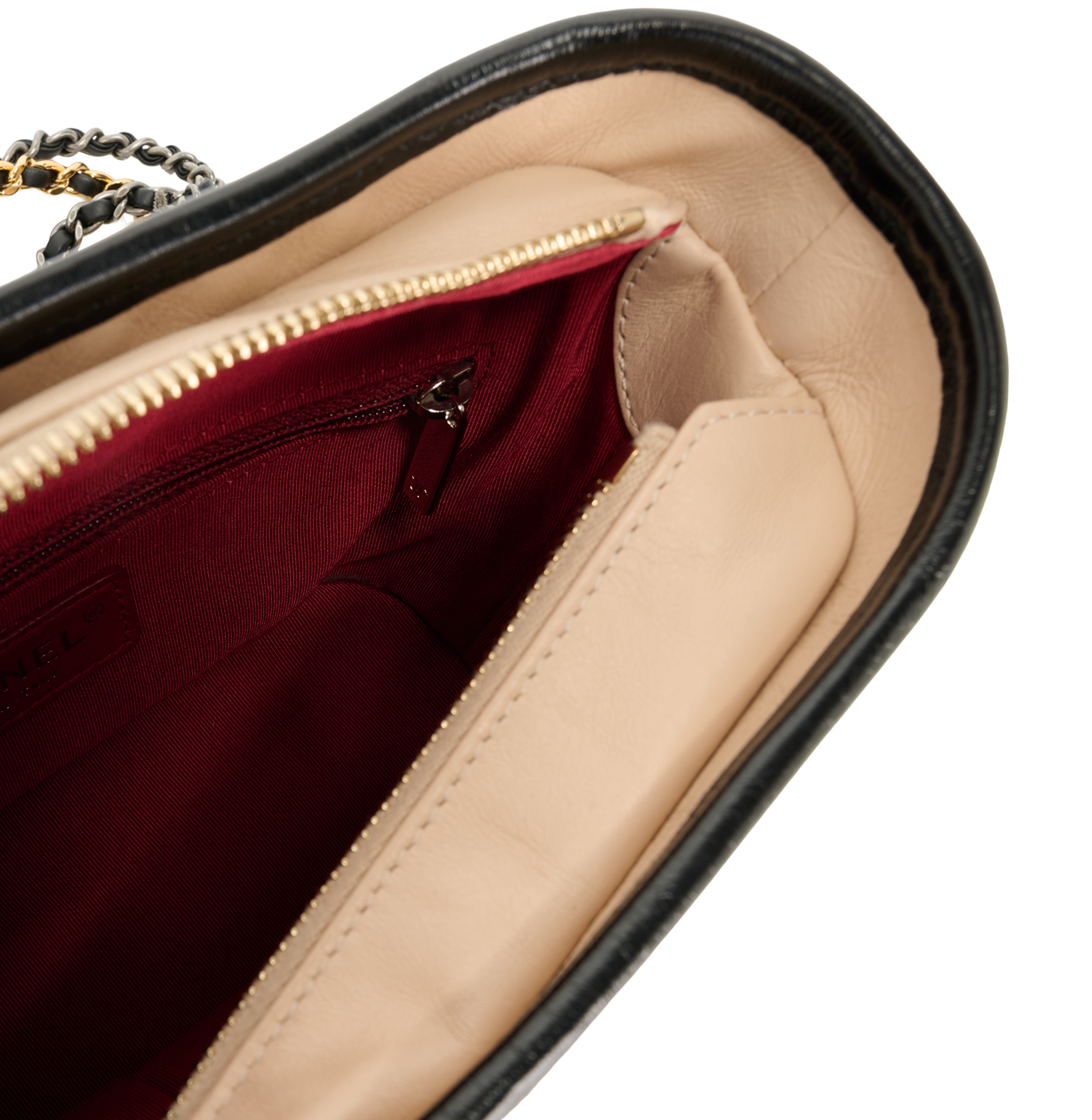 Small Gabrielle, &pound;2,100, Handbags, Beige/Black, Leather, Other view